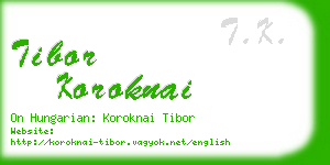 tibor koroknai business card